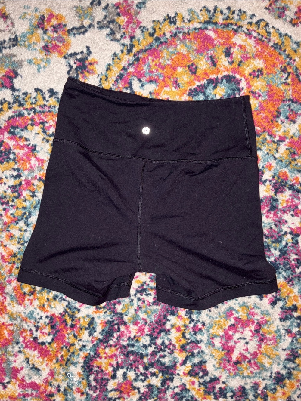 Black High-Waist Women's Fitness Shorts